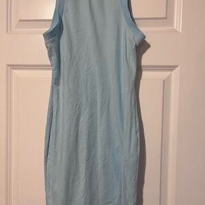 Lulu's Light Blue Sleeveless Midi Dress